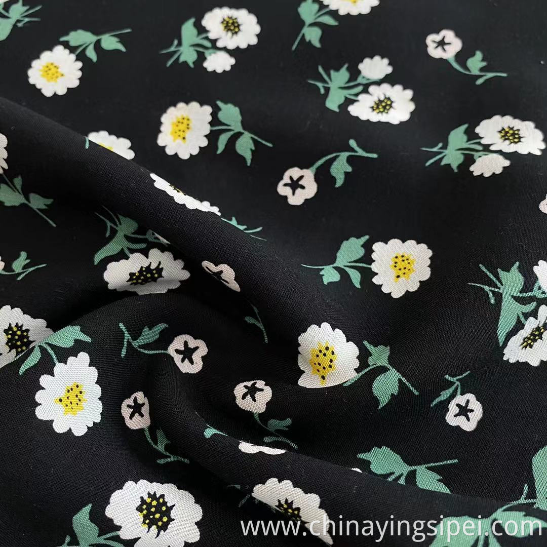 100%R 90Gsm High Quality Breathable Fabric Clothing Fabric Cotton Rayon Printed Knit Fabri